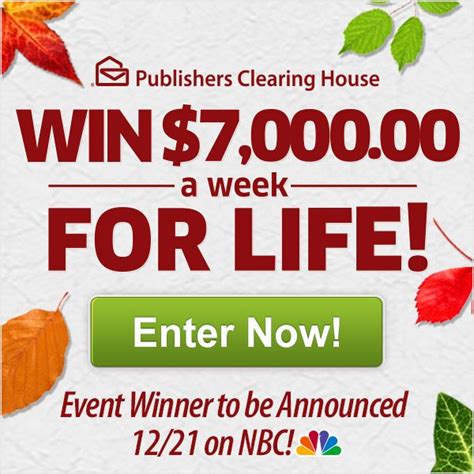 win 10 000 a week for life|Weekly Grand Prize Sweepstakes By Publishers Clearing House .
